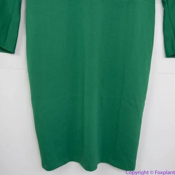 NEW Eloquii green scuba dress flare sleeves, size 22 - Picture 5 of 14